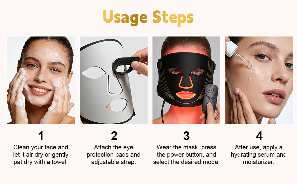 Home Spa Facial Care LED Face Mask for Glowing Skin - 11