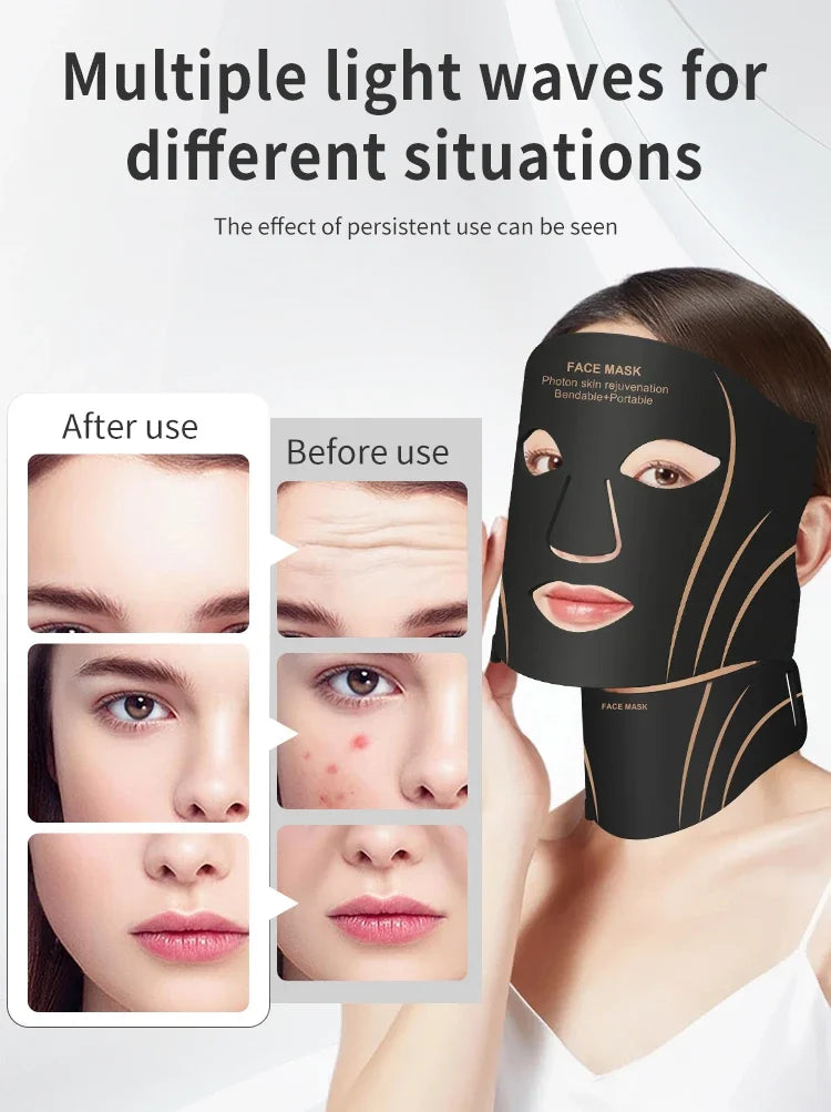 Home Spa Wireless Silicone LED Face Mask for Rejuvenation