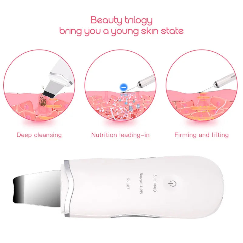 At Home Facial Ultrasonic Skin Spatula for Deep Cleaning and Blackheads - 9