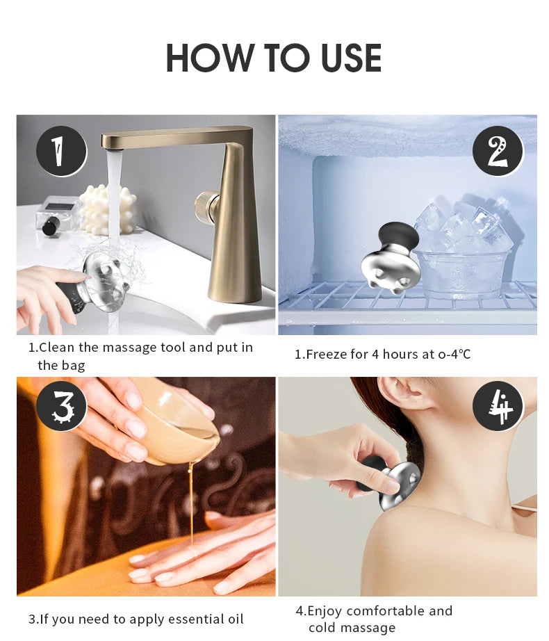 Daily Skin Care Mushroom Shaped Massage Tool for Relaxing Face and Body
