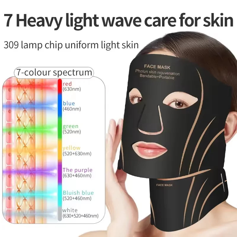 Home Spa Wireless Silicone LED Face Mask for Rejuvenation