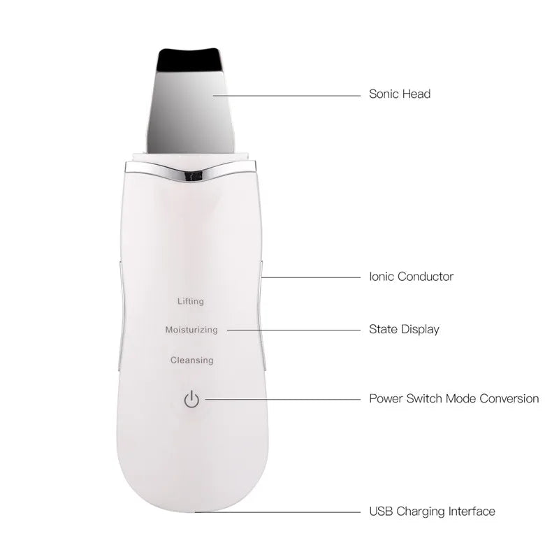At Home Facial Ultrasonic Skin Spatula for Deep Cleaning and Blackheads - 11