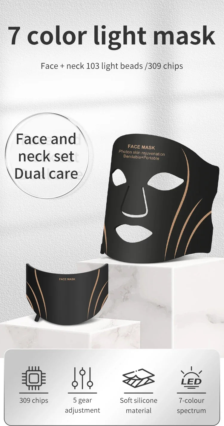 Home Spa Wireless Silicone LED Face Mask for Rejuvenation