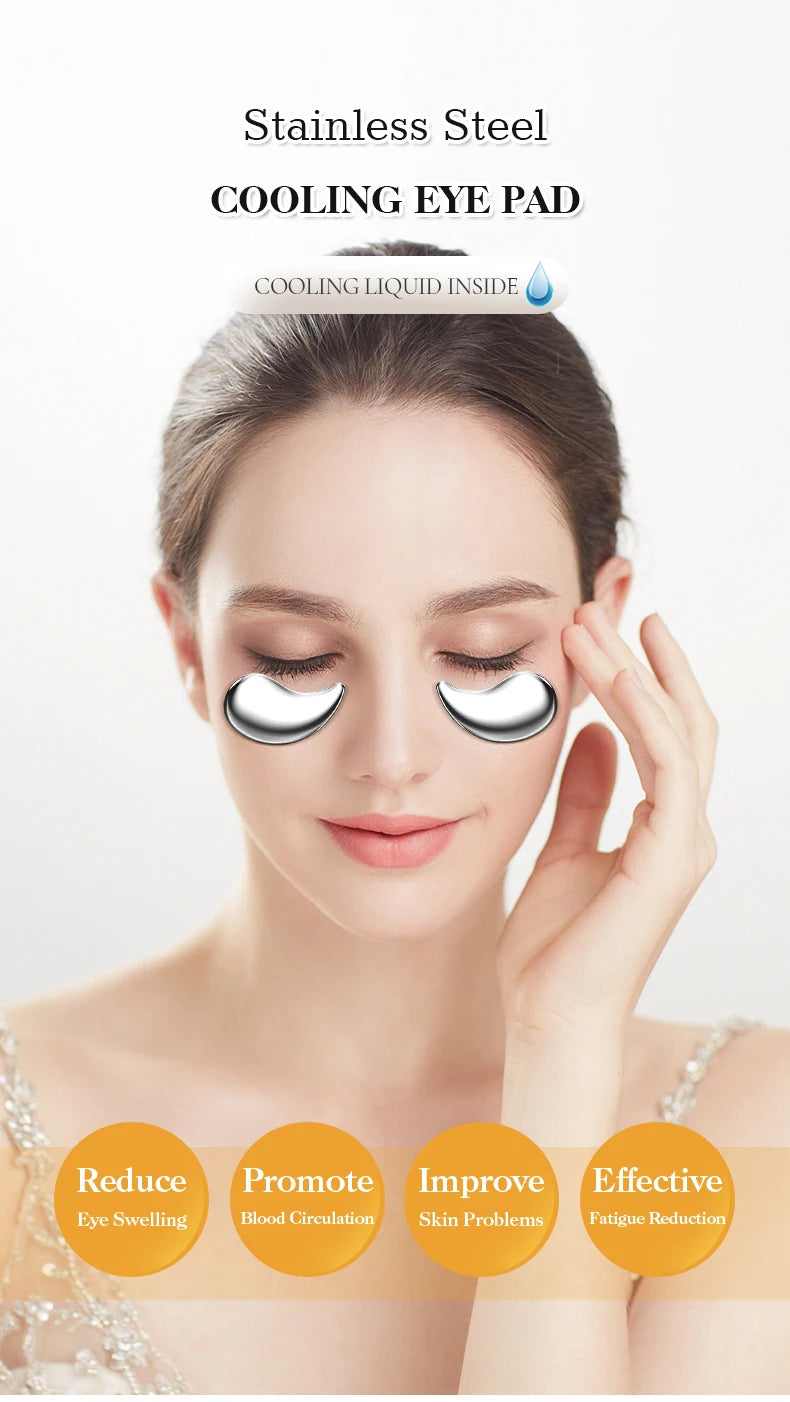Home skincare cooling eye pads for puffy eyes relief and relaxation