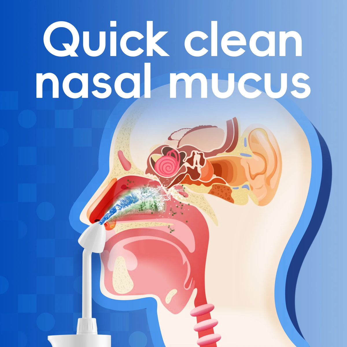 Home and Travel Water and Nasal Irrigator Combo with Head Massager
