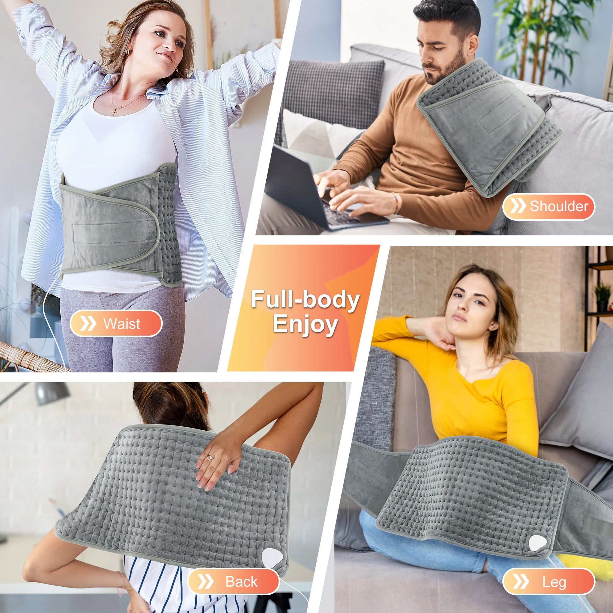 Winter Heating Back Support Belt Adjustable Temperature Waist Brace - 4