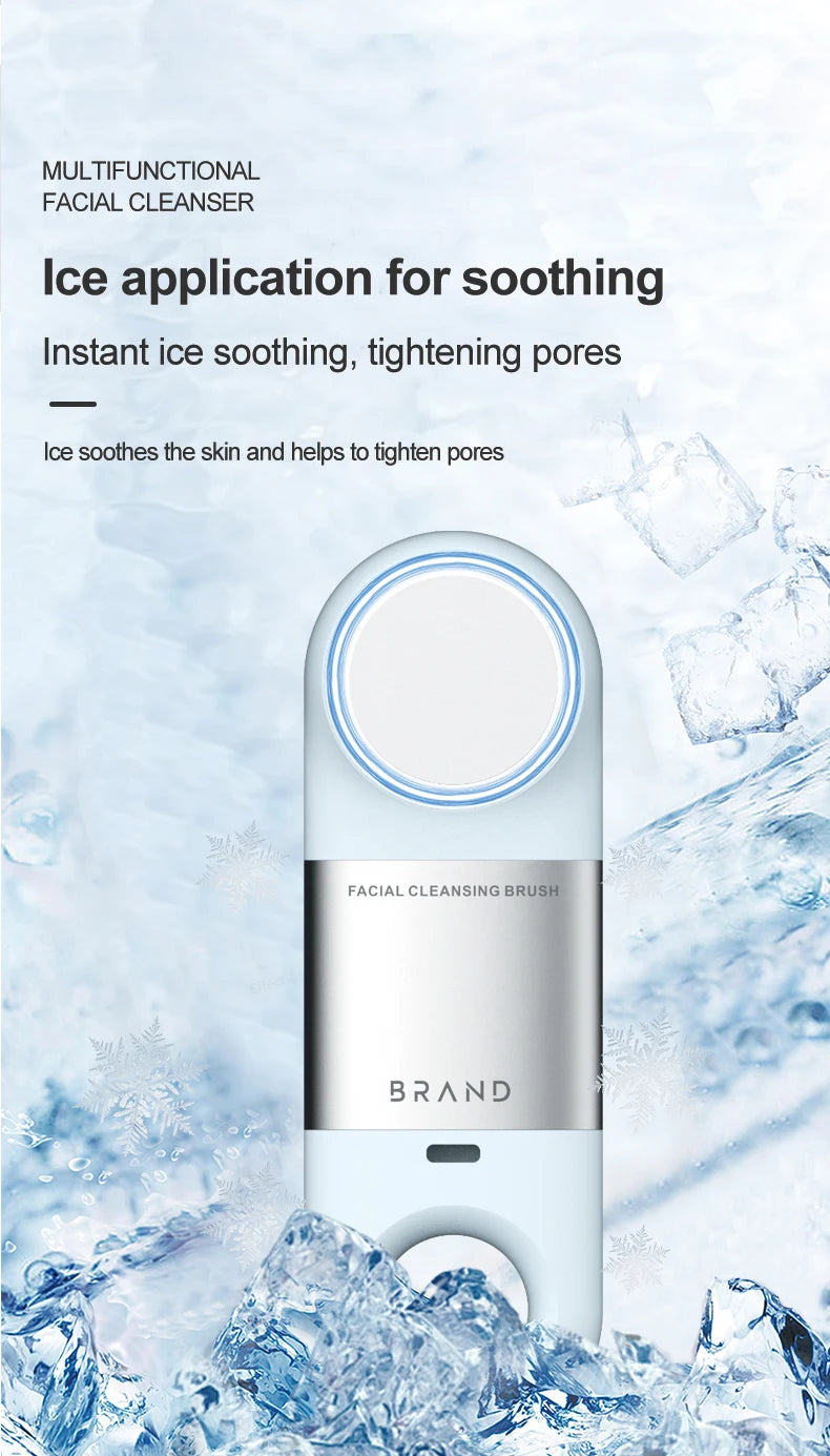 Daily Skincare Hot Cold Facial Cleansing Brush for Deep Cleaning