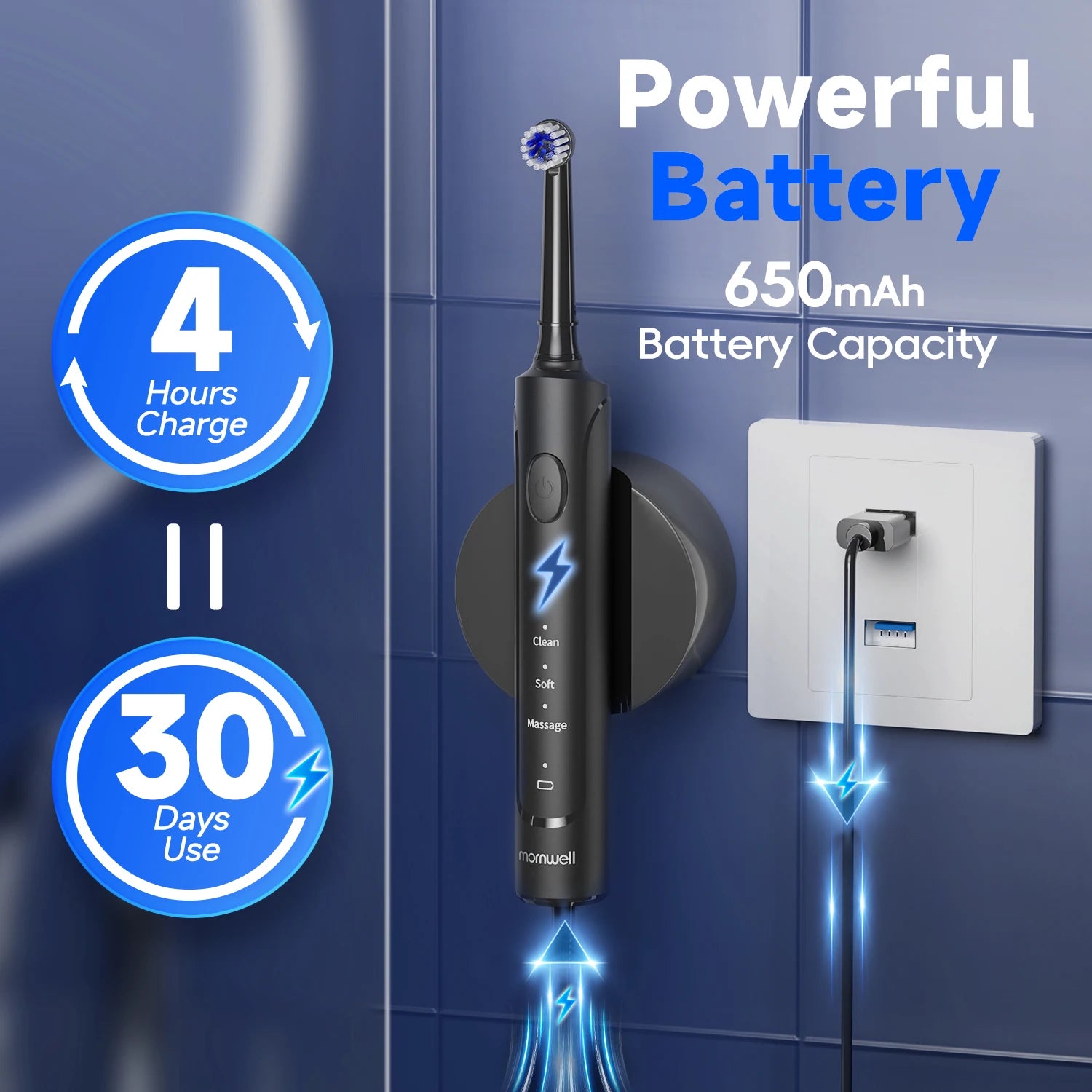 Bathroom Water Flosser and Electric Toothbrush Combo for Oral Clean Kit - 6