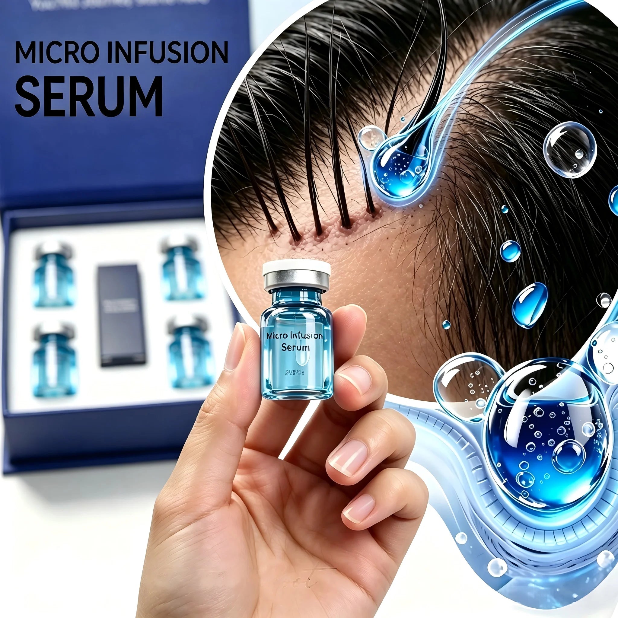 Scalp Care Microneedle Hair Regrowth Care Kit for Deep Nourishment - 1