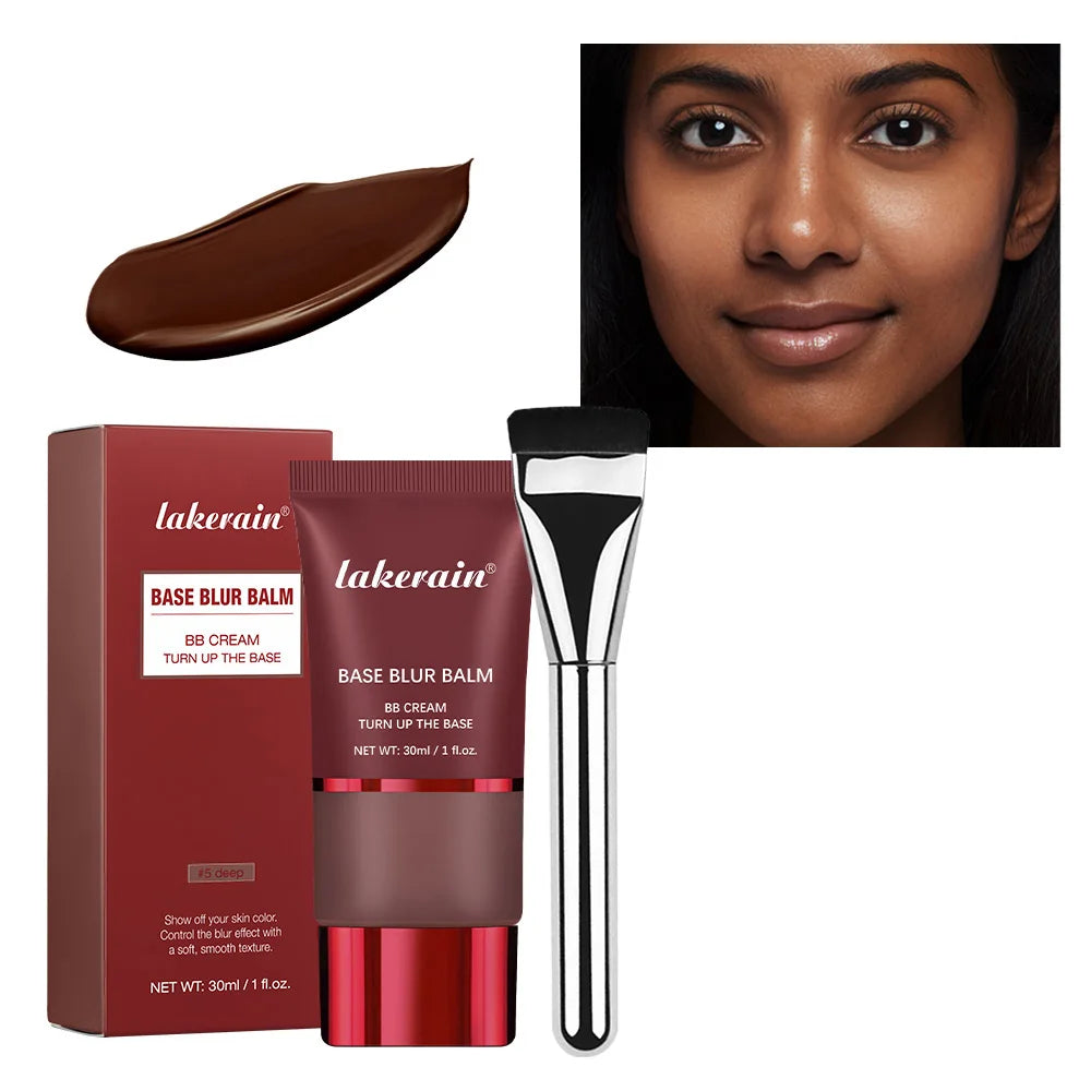 Daily Makeup Blur Base Balm and Dual Brush Set for Smooth Finish - 26