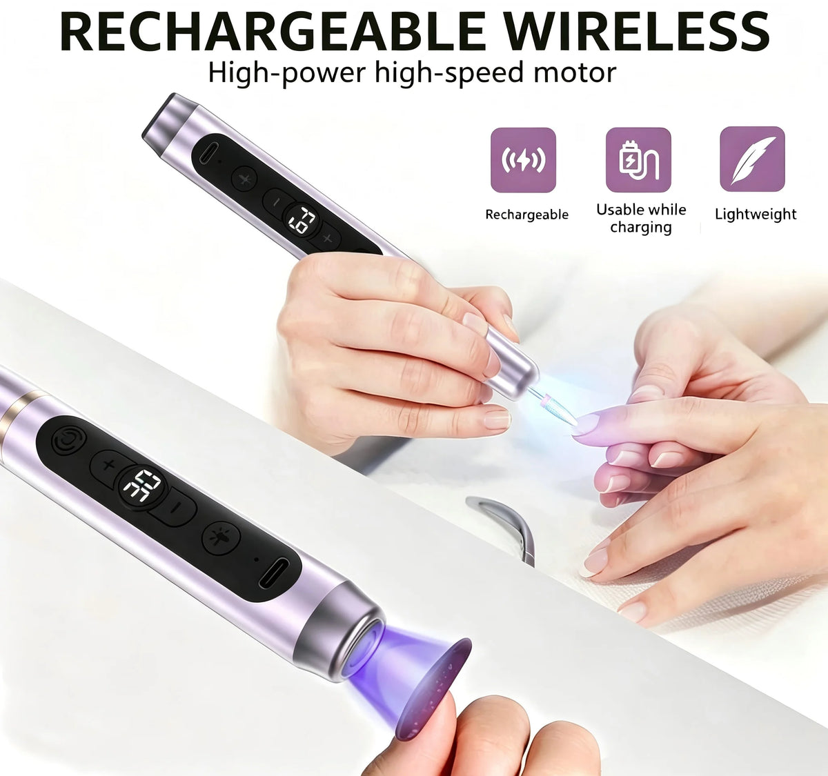 Home Manicure Electric Nail File for Easy Shaping and Polishing