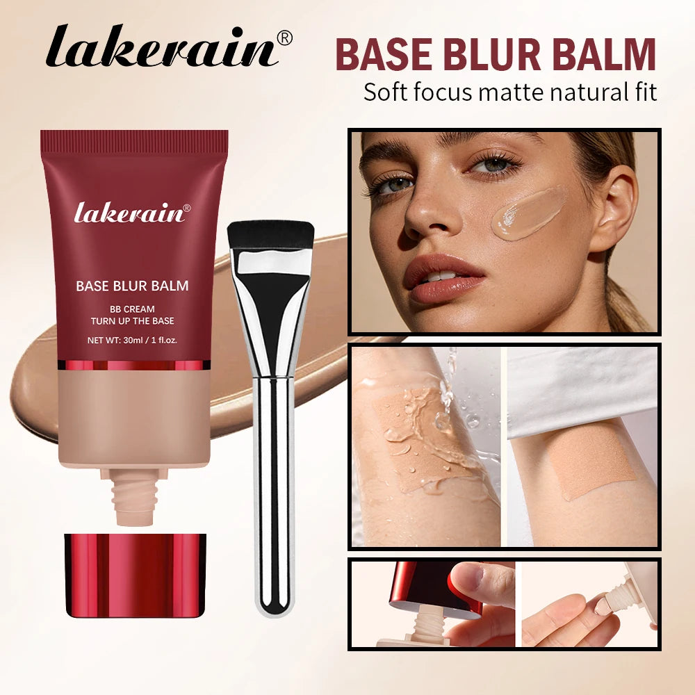Daily Makeup Blur Base Balm and Dual Brush for Natural Finish Coverage - 8