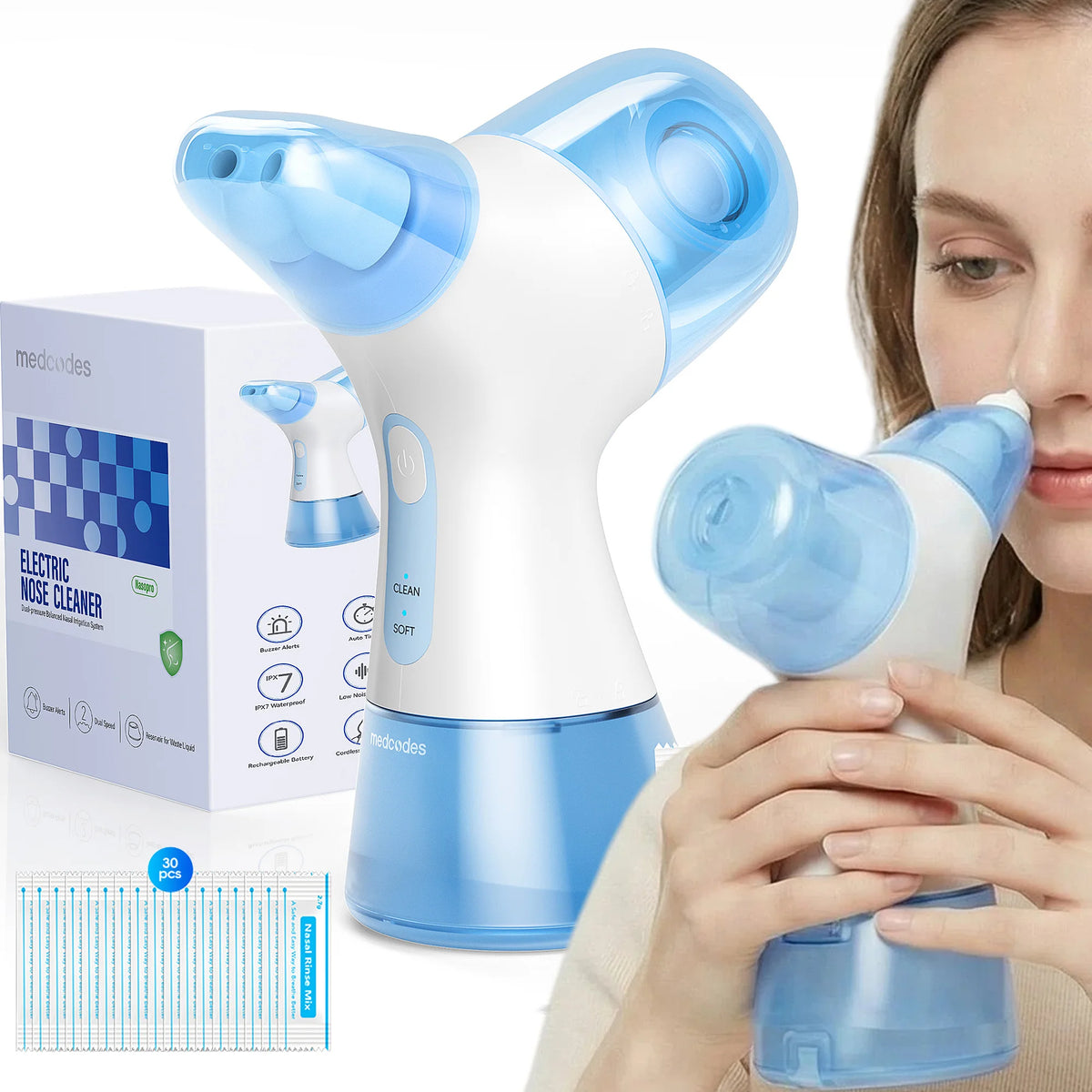 For Nasal Discomfort Electric Sinus Rinse Machine with Dual Water Tank