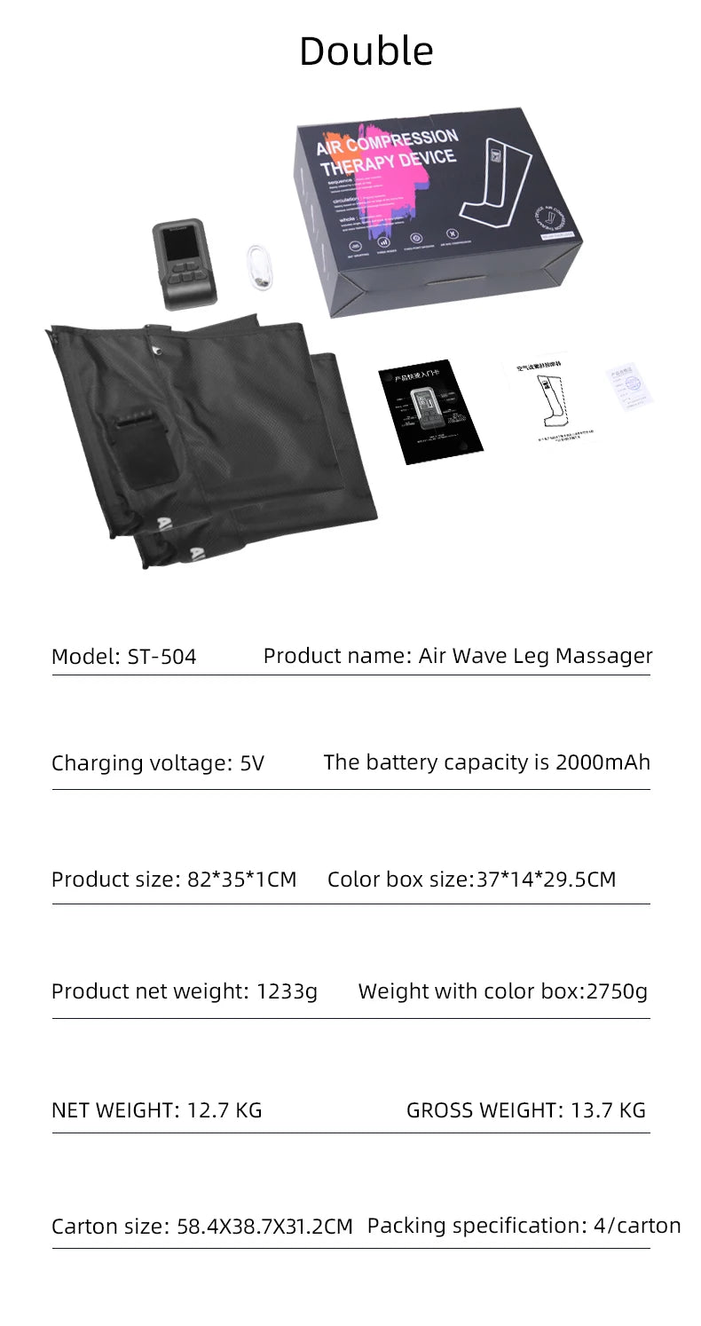 At Home Leg Air Compression Massager for Deep Muscle Relaxation