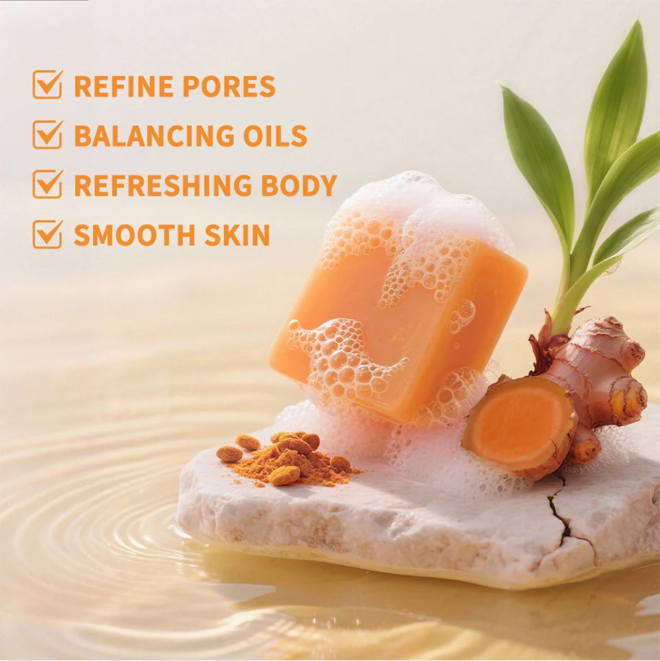 Daily Skincare Turmeric Soap Bar for Deep Cleaning Face and Body