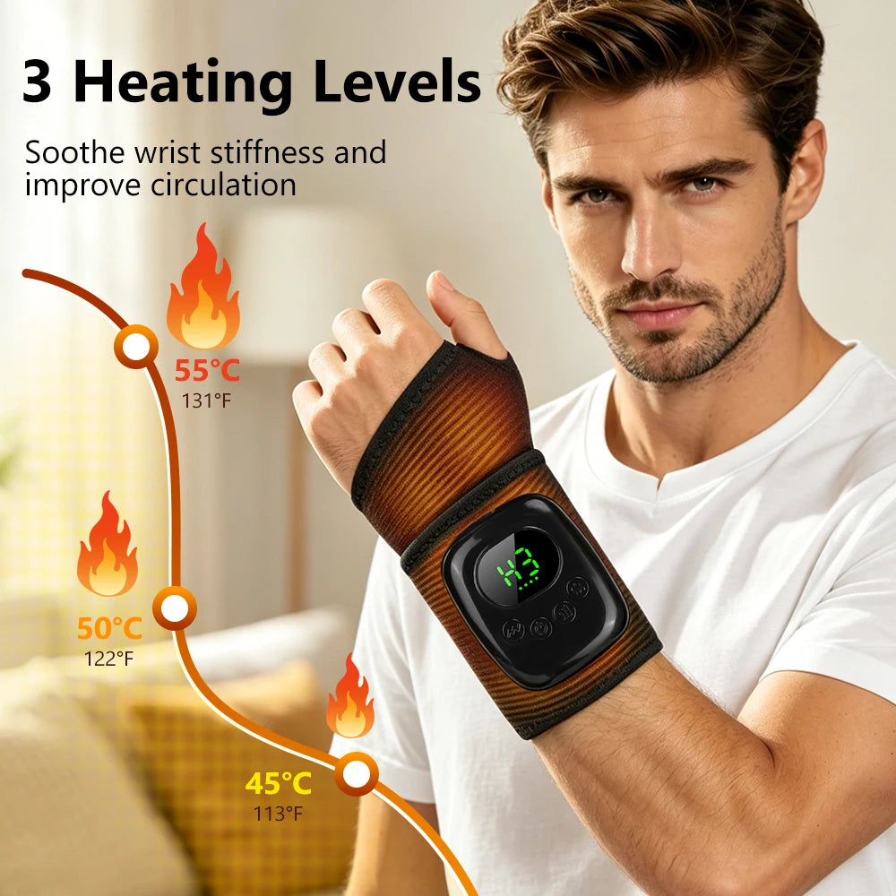 At home Cordless Wrist Massager with heat therapy and air compression - 10