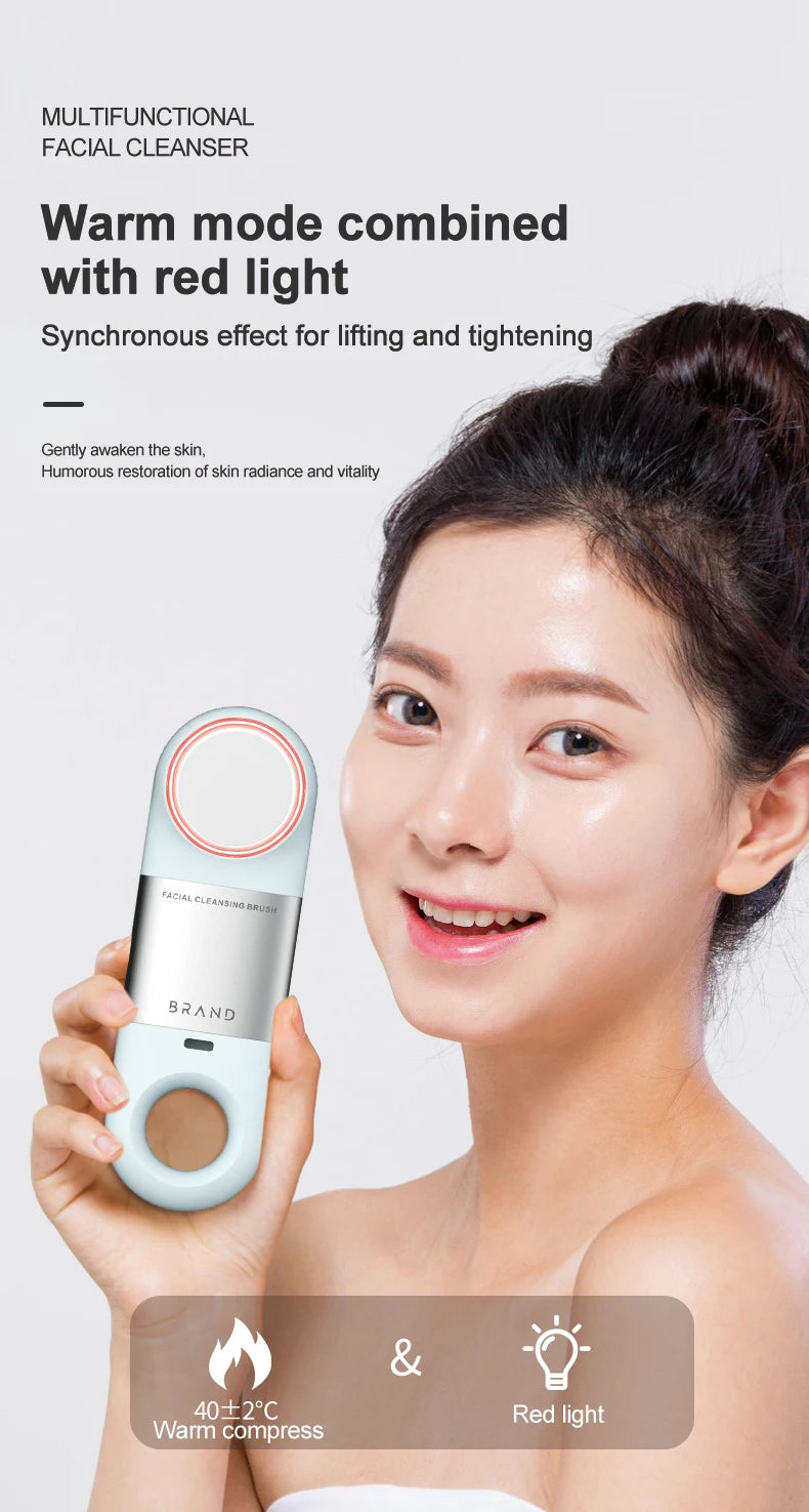 Daily Skincare Hot Cold Facial Cleansing Brush for Deep Cleaning