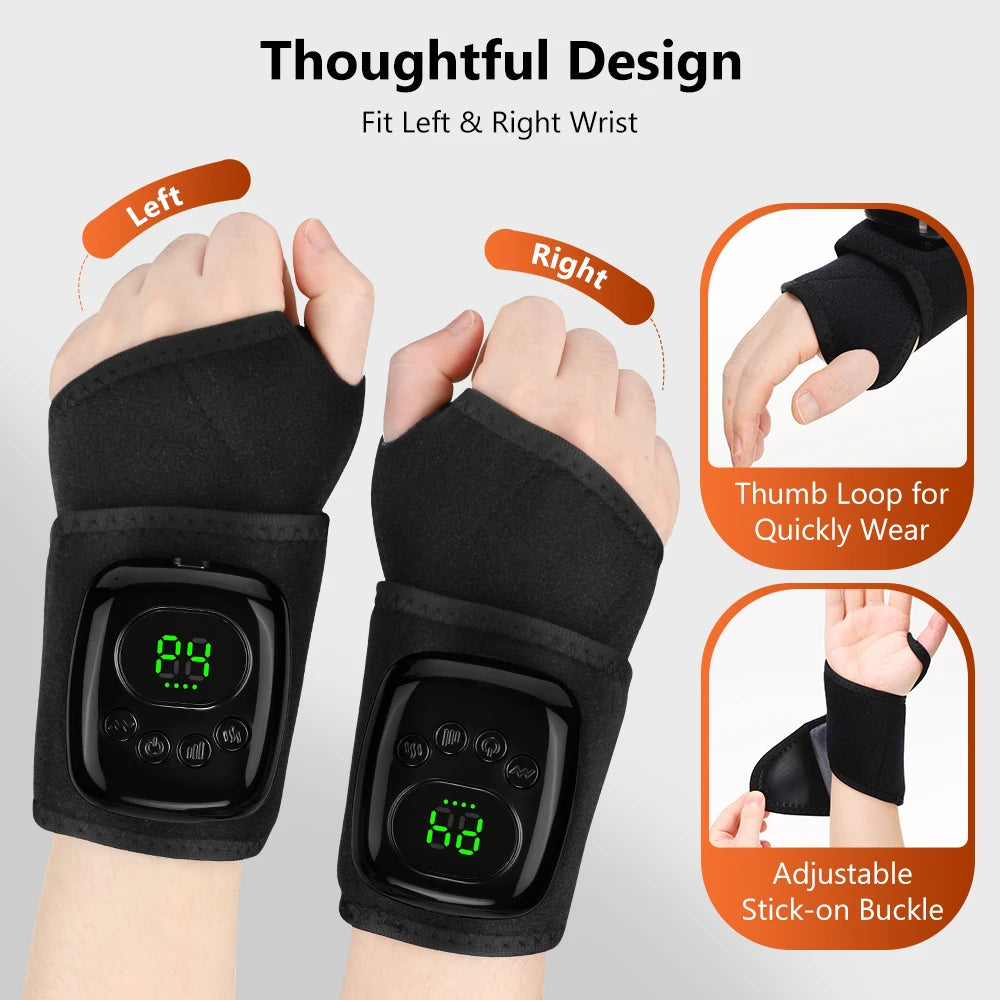 At home Cordless Wrist Massager with heat therapy and air compression - 13