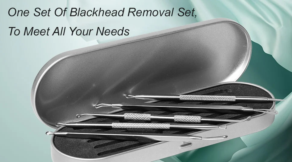 Bathroom mirror skin care 5PCS Blackhead Removal Kit for deep facial cleaning