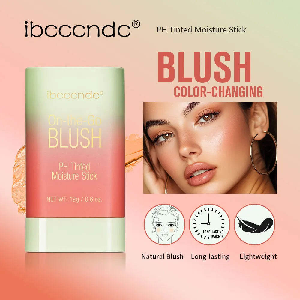 Daily Makeup Routine Cream Blusher Stick for Cheeks and Lips Natural Finish - 1