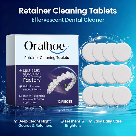 Daily Dental Care Denture Cleaning Tablets for Fresh Breath and Plaque Removal