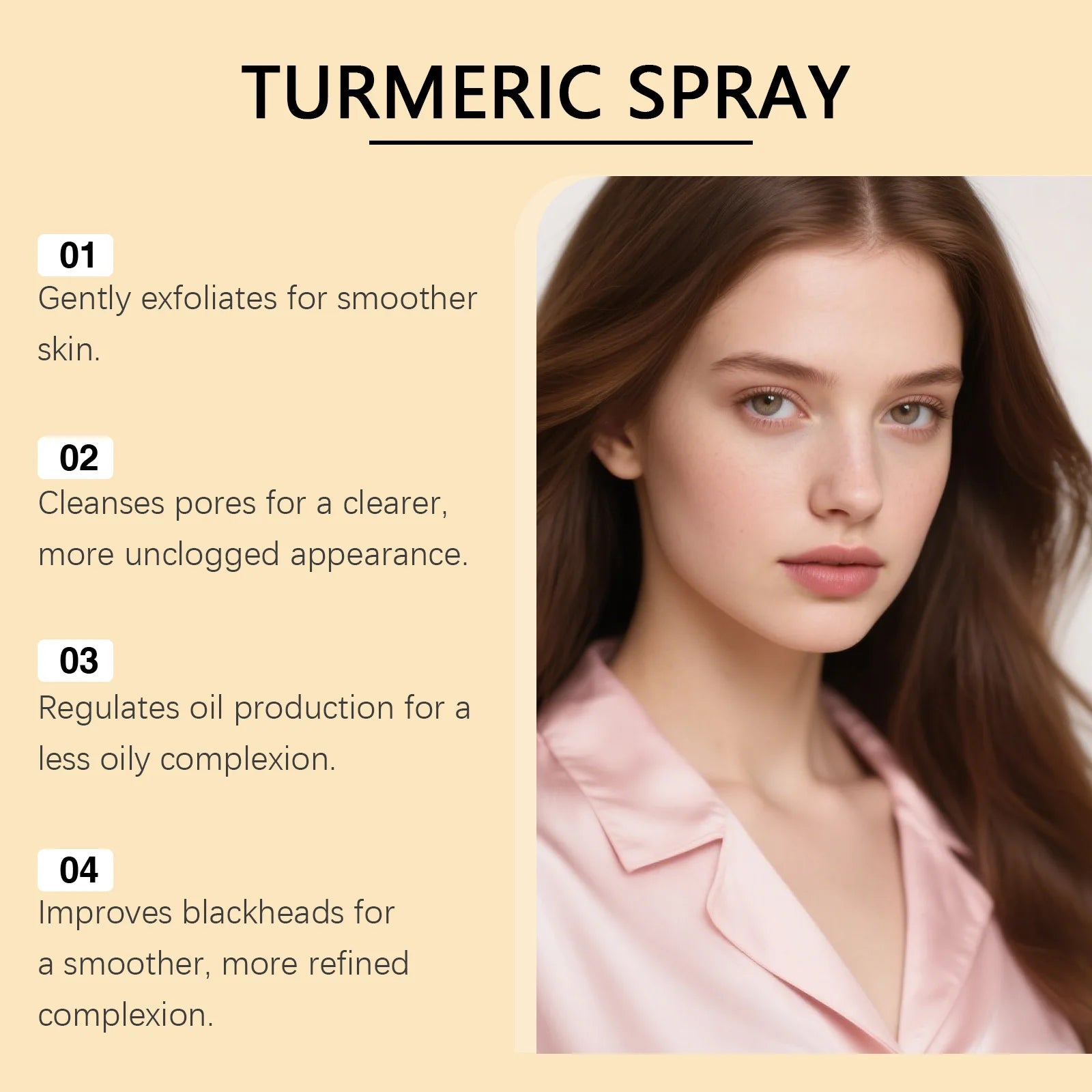 Daily Skin Care Kojic Acid Turmeric Exfoliating Spray for Smooth Skin - 10