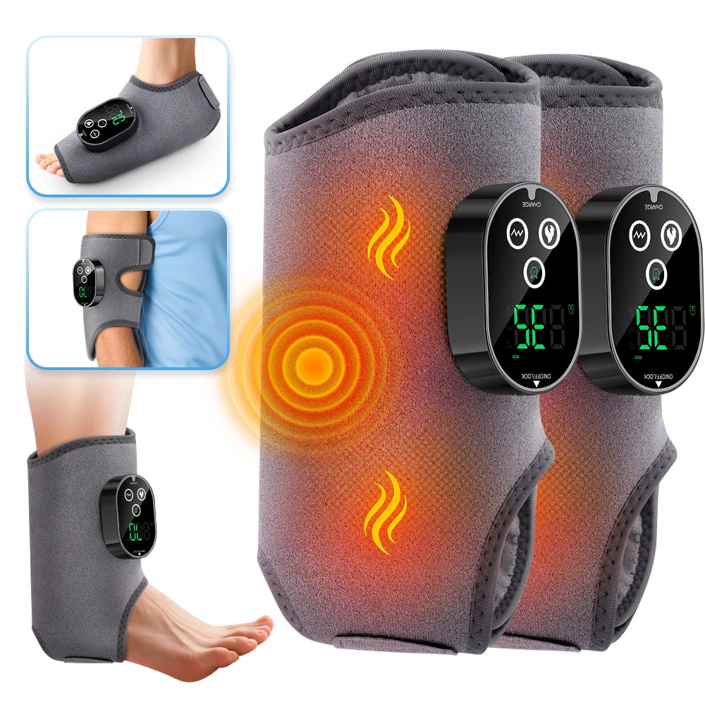 At Home Ankle Calf Foot Vibration Massager With Six Level Heating