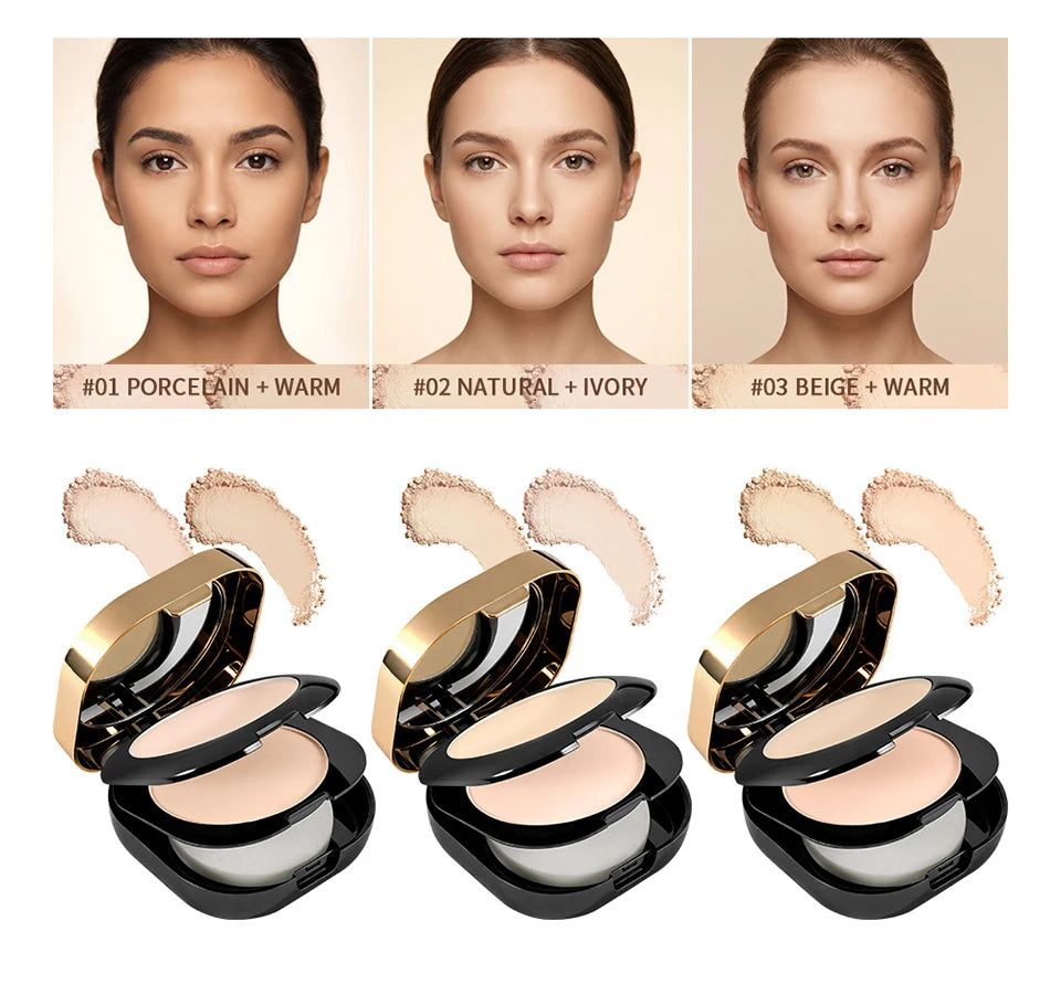 Daily Makeup Routine Flawless Collagen Pressed Powder Matte Finish