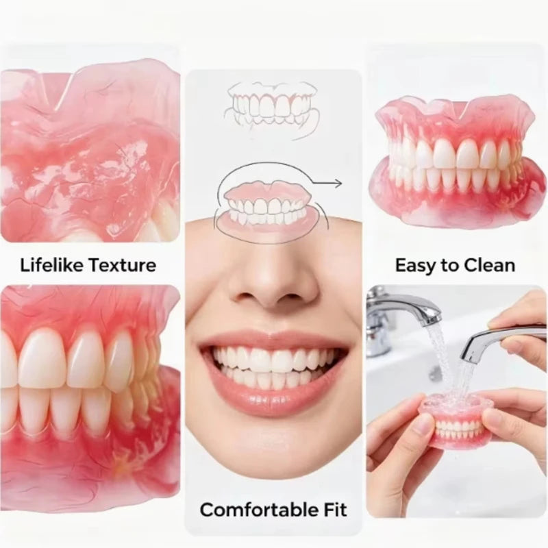 Outdoor Use Silicone Simulation Dentures for Natural Smile