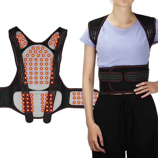Back Pain Relief Self Heating Tourmaline Vest Posture Support Brace