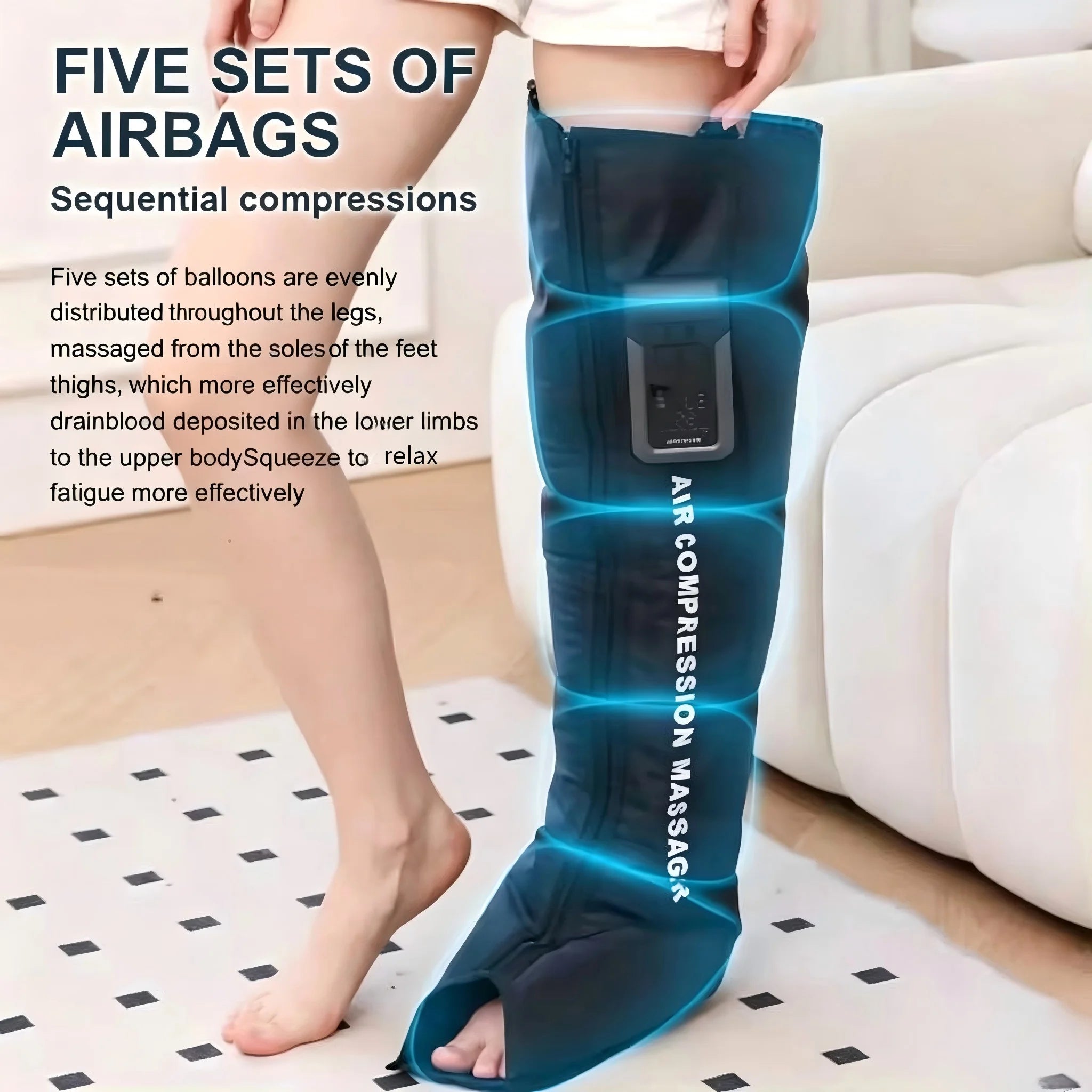 At Home Leg Air Compression Massager for Deep Muscle Relaxation - 3