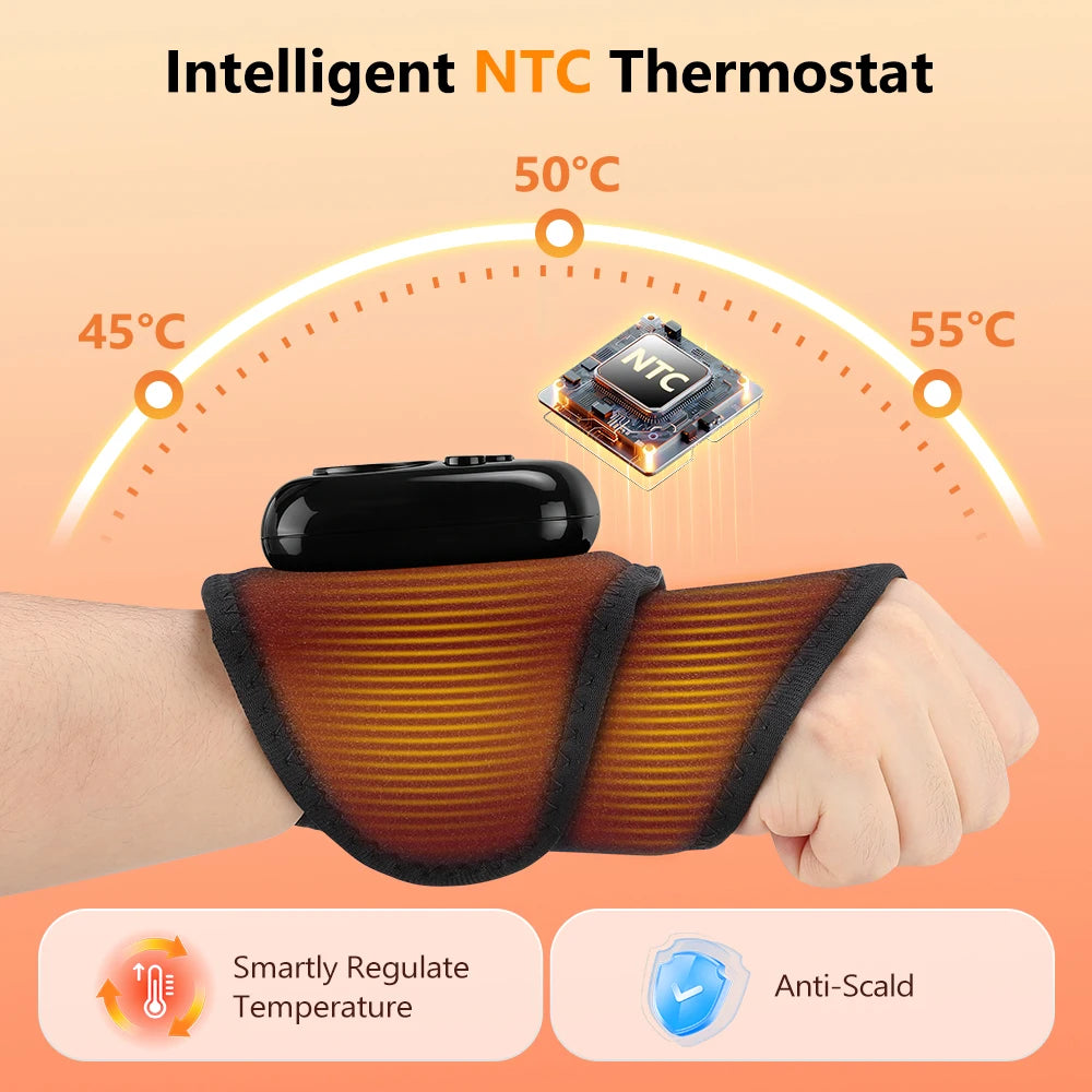 At home Cordless Wrist Massager with heat therapy and air compression - 5