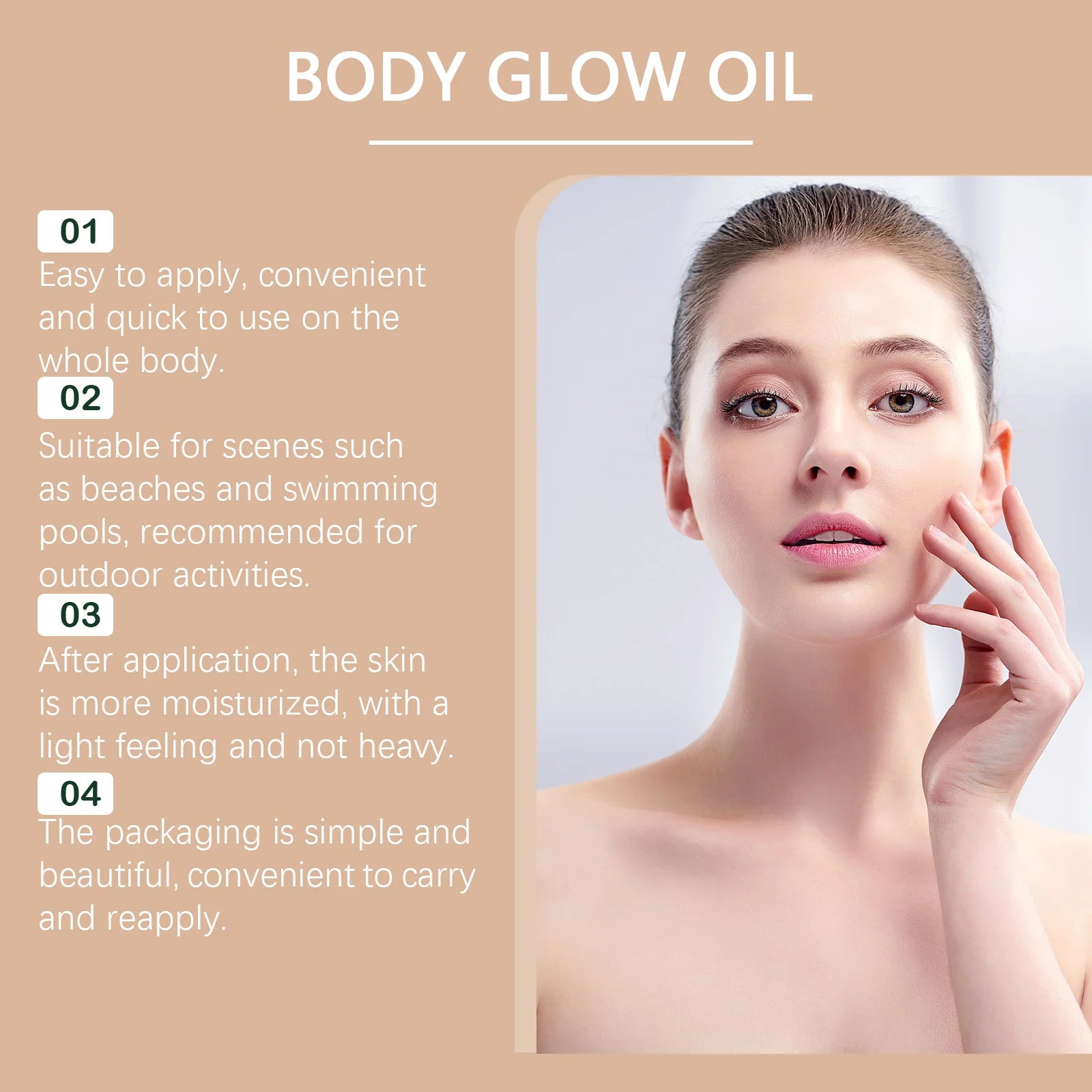 Beach days glowing body oil with SPF 45 coconut protection - 10
