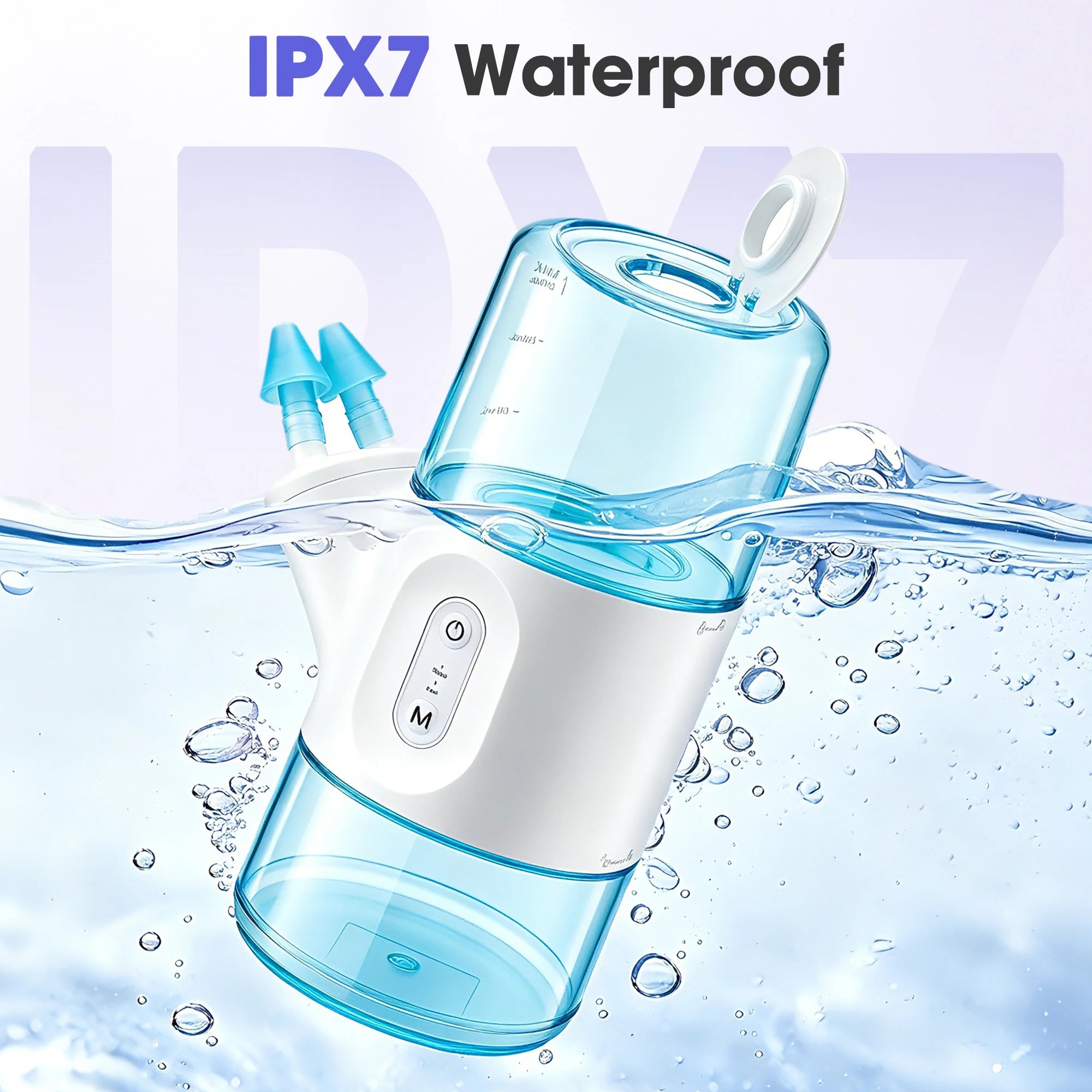 At Home Electric Nasal Irrigator with Rotating Nozzle and Water Tank - 10