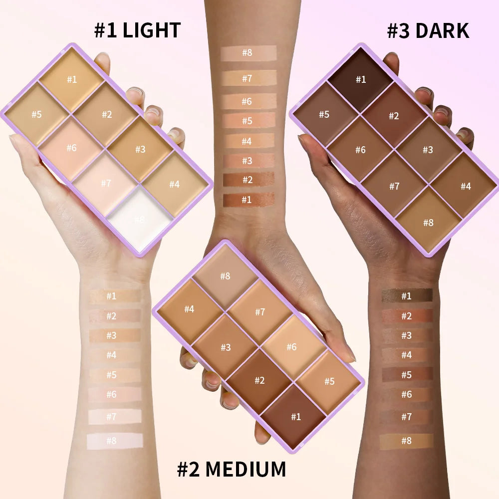 Daily Makeup Routine Cream Concealer Palette for Flawless Coverage - 17