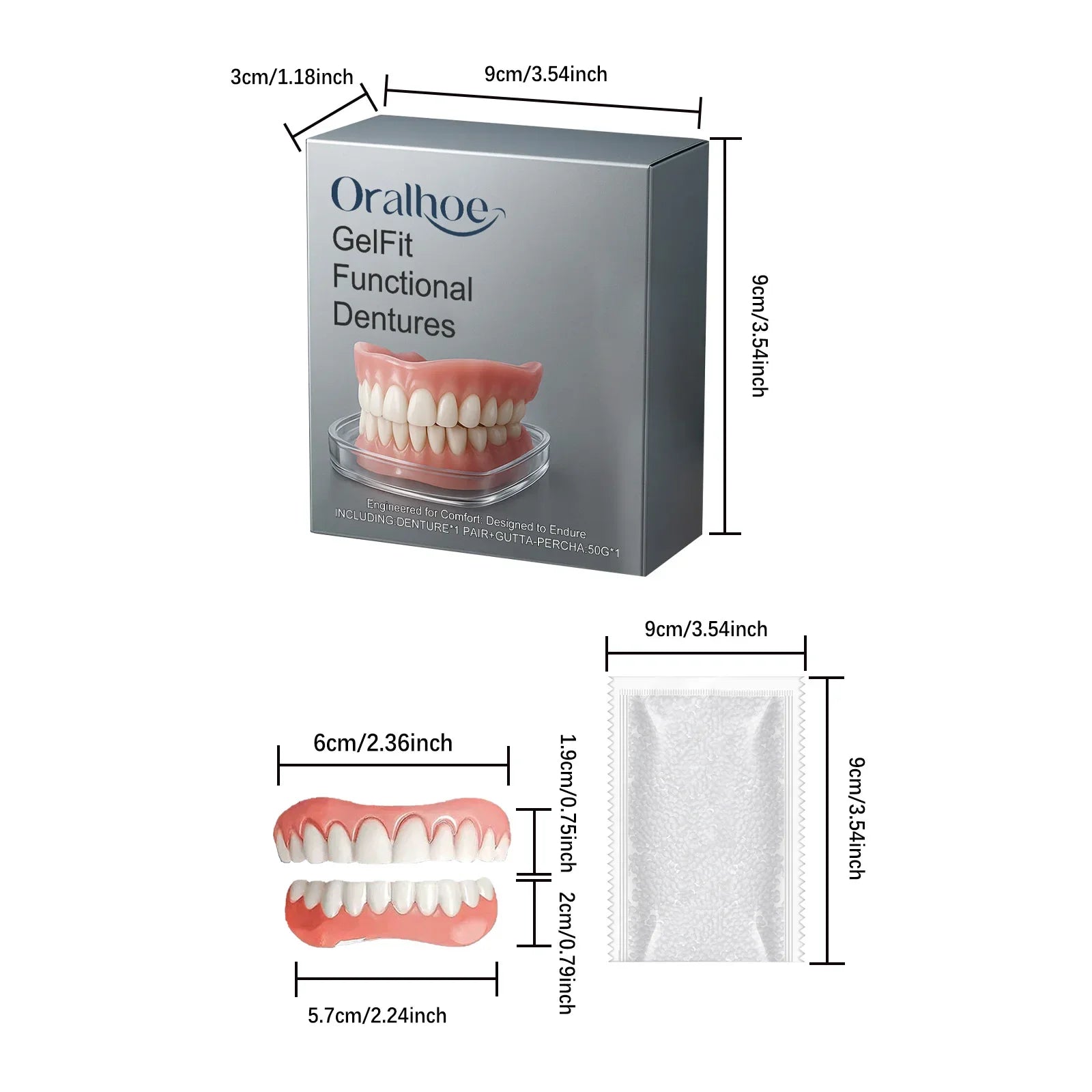Bright Smile Temporary Denture Kit For Missing Teeth And Gaps - 11