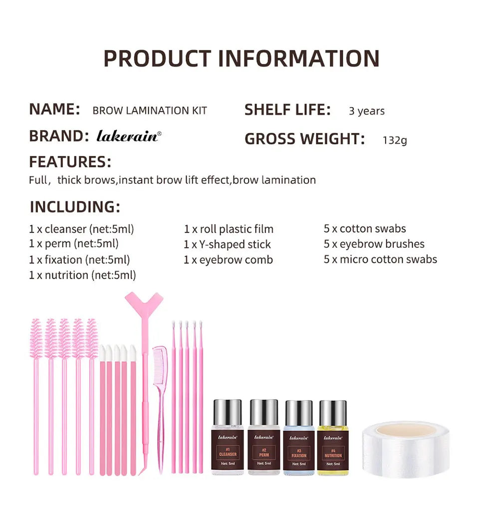 At Home Brow Lamination Kit Semi-Permanent Eyebrow Fixation Set - 26