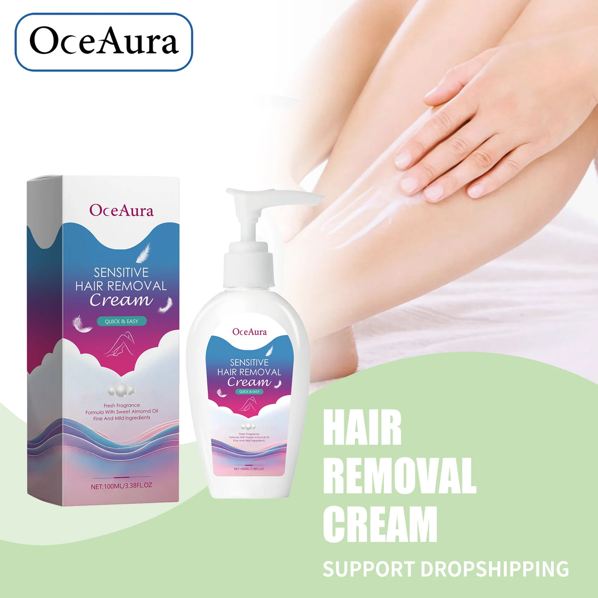 At Home Body Grooming Hair Removal Cream for Painless Soft Skin Care
