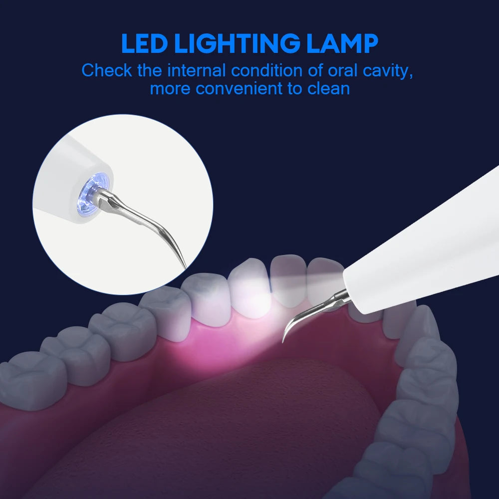 Bathroom Dental Scaler Electric Tooth Cleaner for Tartar Plaque Removal - 6