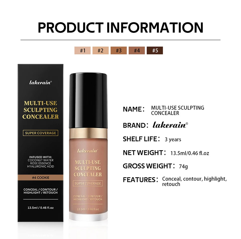 Daily Makeup Routine Waterproof Liquid Concealer for Flawless Coverage - 14