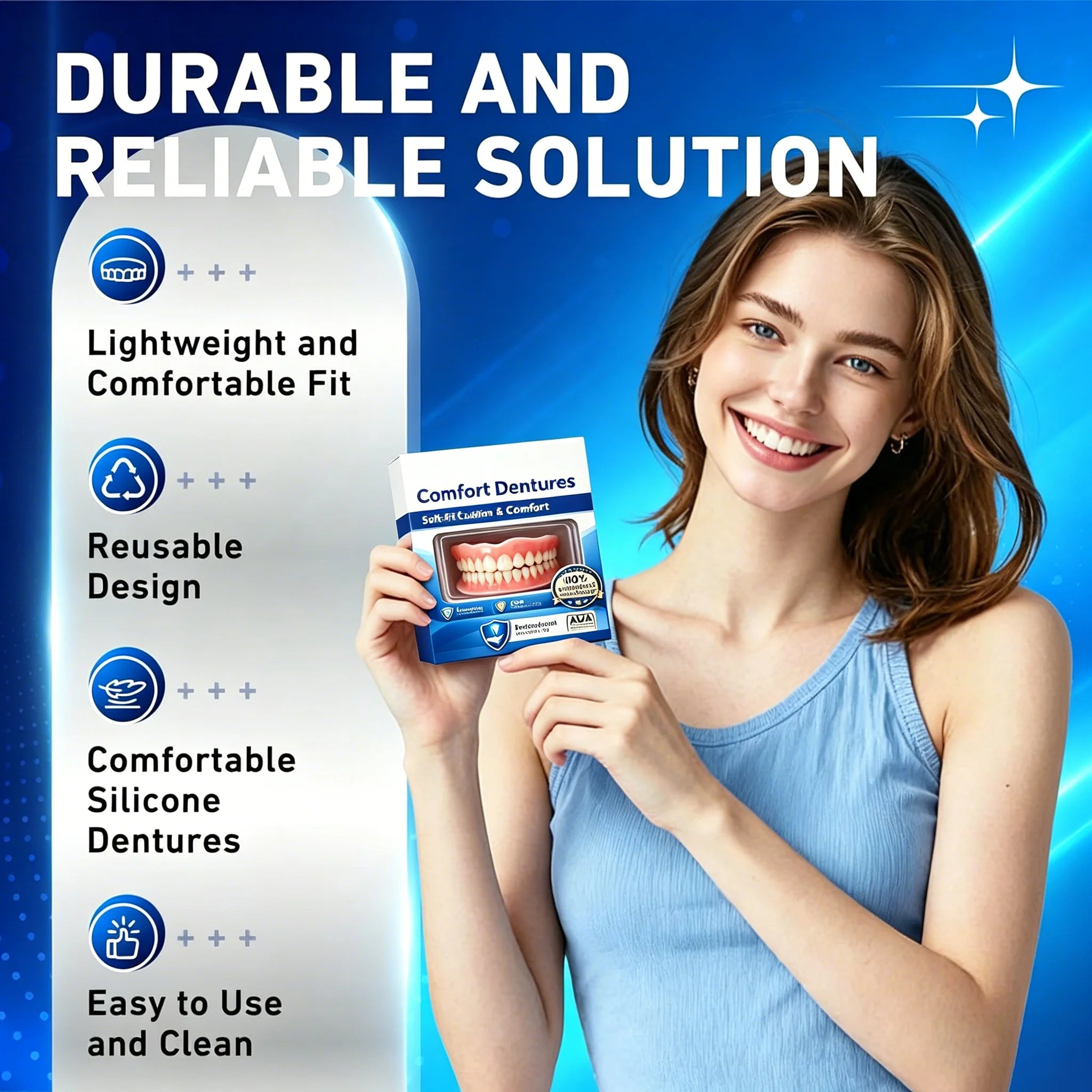 Daily Smile Snap-On Dentures for Instant Comfort and Natural Look - 5