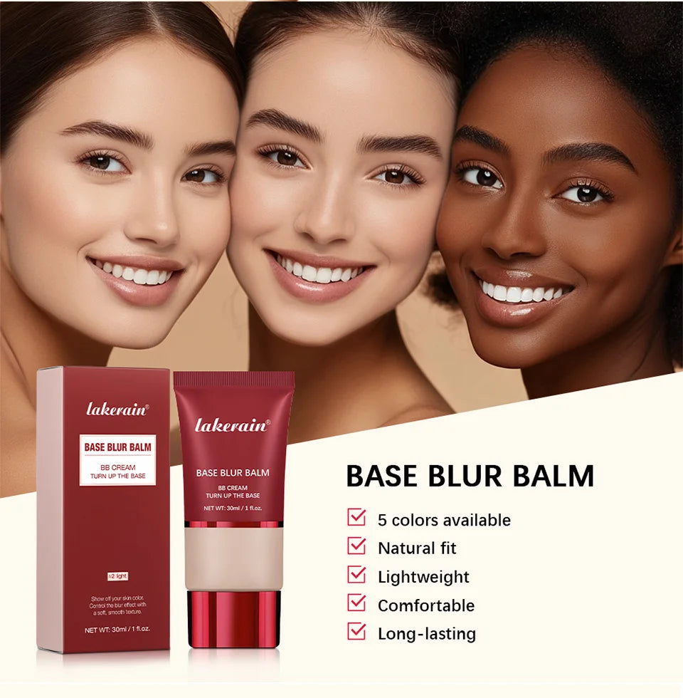 Daily Makeup Blur Base Balm and Dual Brush for Natural Finish Coverage