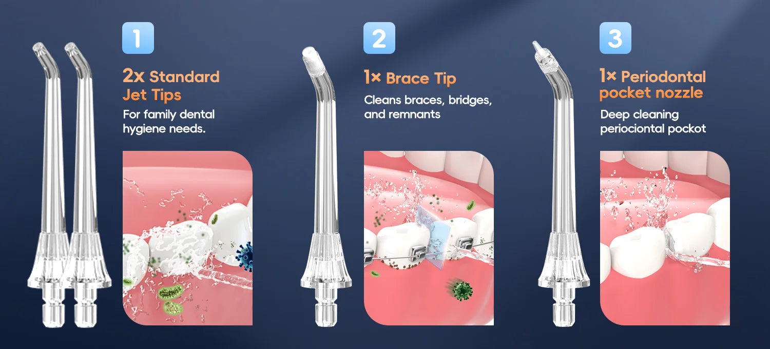 Home Teeth Whitening Oral Water Flosser for Deep Cleaning and Gum Care - 10