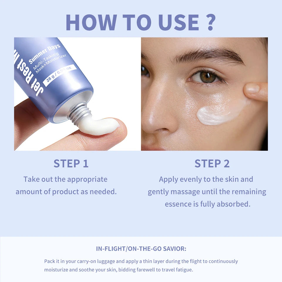 Daily skincare routine dry face moisturizer and hydrating facial mask cream
