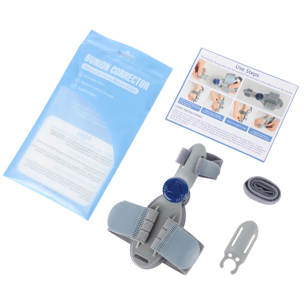 Home bunion adjuster brace with knob dial for comfortable toe alignment - 21