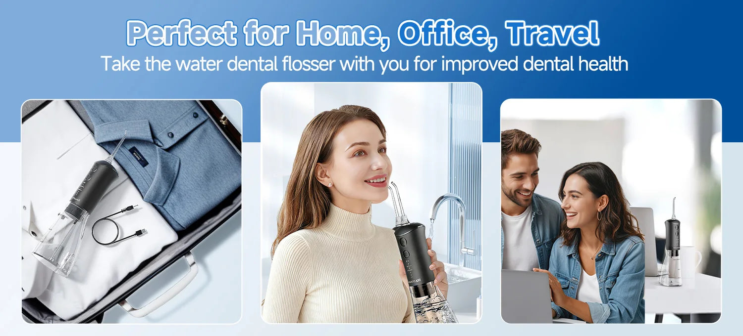 Bathroom Water Flosser and Electric Toothbrush Combo for Oral Clean Kit - 14