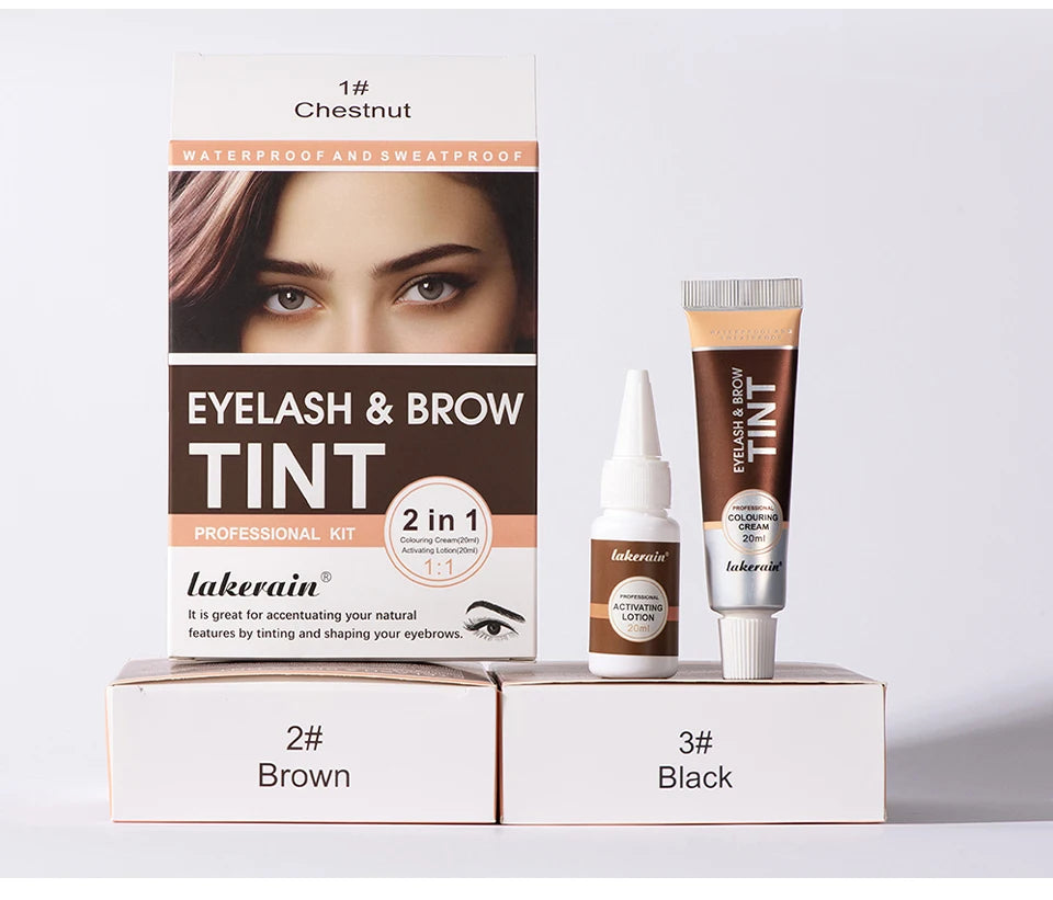 Daily Makeup Eyelash and Brow Tint Kit for Natural Looking Eyebrows