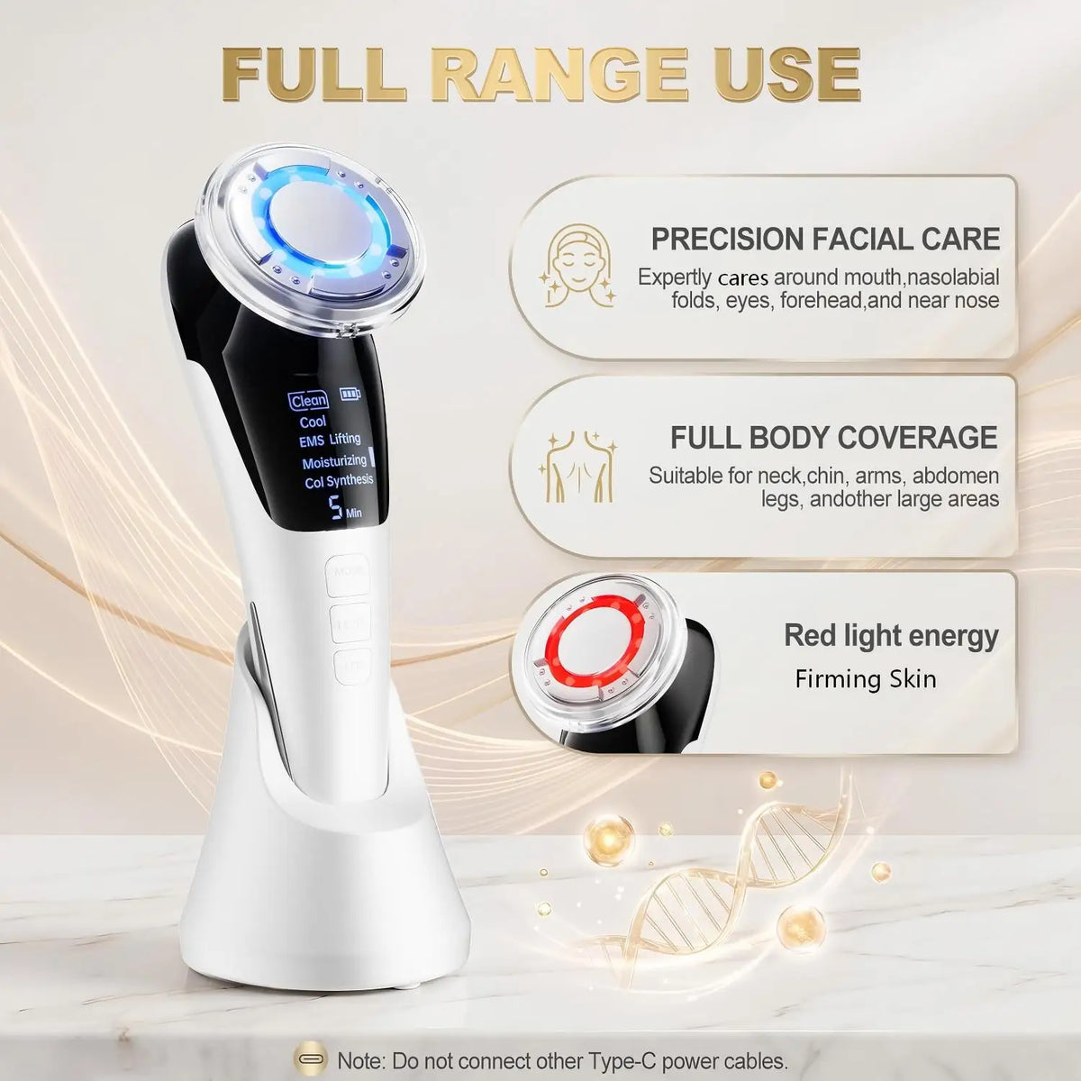 At Home Facial Care Micro Current Beauty Device For Skin Firming