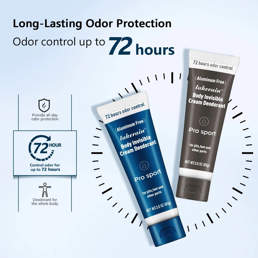 Daily use body deodorant stick with long lasting odor protection control
