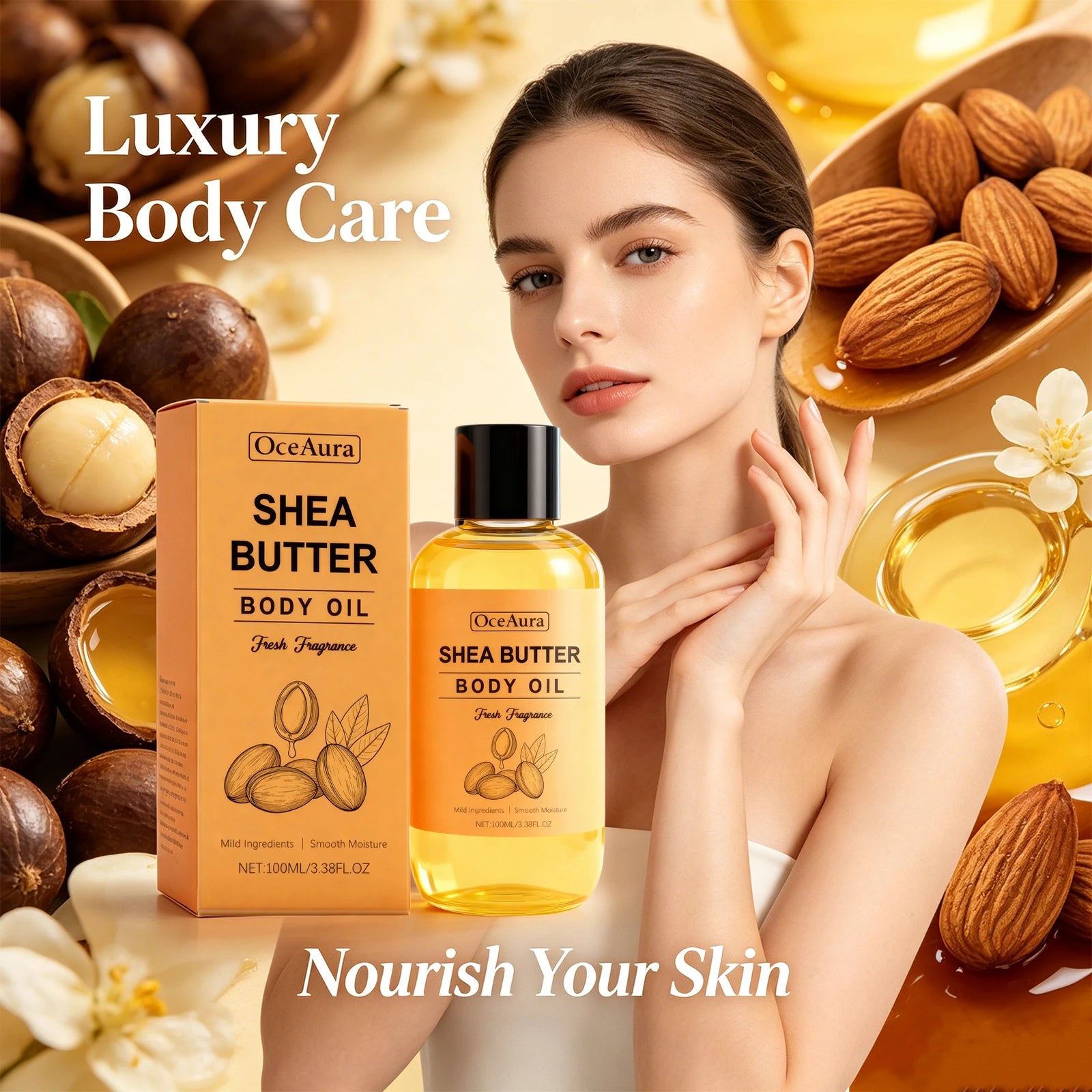 Dry Skin Shea Butter Body Oil for Deep Nourishing and Fast Absorption - 12
